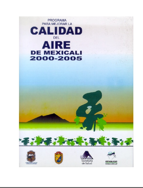 Portada de Programa para mejorar la calidad del aire de Mexicali 2000-2005